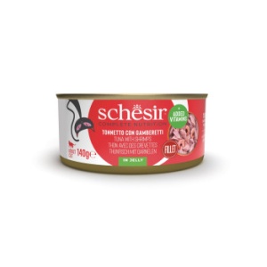 Schesir conserva Ton si Creveti in jeleu, hrana umeda pisici, 140G