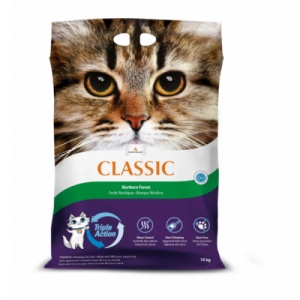 Asternut pentru litiera Intersand Classic Nordic Forest, nisip igienic pisici, 14KG