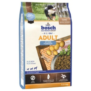 Bosch Adult cu Peste si Cartofi, hrana uscata caini, 3KG