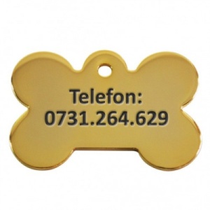 Medalion pentru caini Os Gold L.
