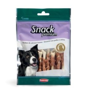 Padovan Snack Premium Bones cu Pui si Calciu, recompense caini, 100G