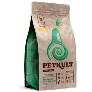 Petkult Adult Care Balanced Life All-Cat Pui, hrana uscata pisici, 2KG