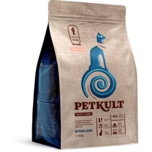 Petkult Adult Care Sterilized Somon, hrana uscata pisici, 400G