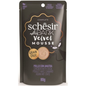 Schesir After Dark Plic, Mousse cu Pui si Rata, hrana umeda pisici, 80G