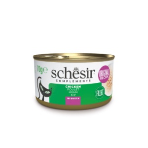 Schesir conserva pui in supa, hrana umeda pisici, 70G