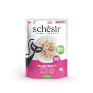 Schesir plic cu pui si sunca in jeleu, hrana umeda pisici, 70G
