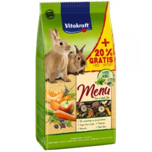 Vitakraft Premium Menu, hrana iepuri, 1KG + 20% Gratis