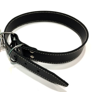 Zgarda din piele Enjoy XXL Negru, 30x640mm