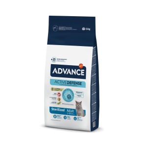 Advance Cat Adult Sterilizat Curcan și Orz, hrana uscata pisici, 15KG