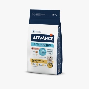 Advance Dog Mini Sensitive Somon și orez, hrana uscata caini, 7KG