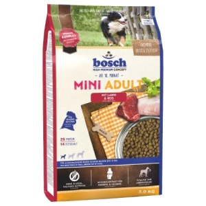 Bosch Mini Adult cu Miel si Orez, hrana uscata caini, 3KG