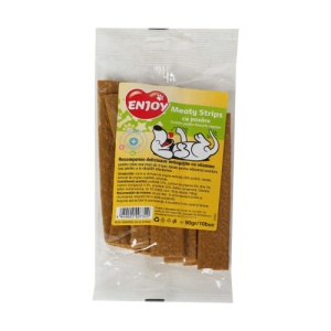 Enjoy Meaty Strips cu Pasare, recompense caini, 90G