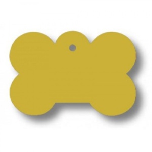 Medalion pentru caini Aluminiu Os Auriu S.