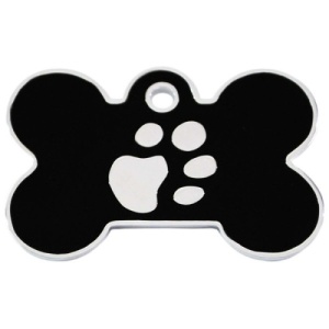 Medalion pentru caini Os Labute Silver Black Imac L.