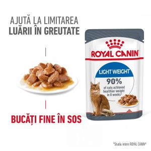 Royal Canin Light Weight Care Adult, hrana umeda pisica, limitarea cresterii in greutate (in sos), 12 x 85G - Img 4