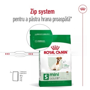 Royal Canin Mini Adult 8+, hrana uscata caine, 2KG - Img 2