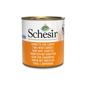 Schesir Adult cu ton si morcovi, hrana umeda caini, 285 g