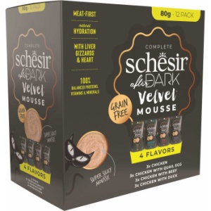 Schesir After Dark Pachet, Mousse, hrana umeda pisici. 12x80G