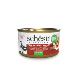 Schesir conserva Ton si Barbun in jeleu, hrana umeda pisici, 70G