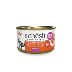 Schesir conserva Ton si Dovleac in supa, hrana umeda pisici, 70G