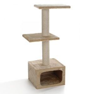 Sisal bej pentru pisici Dora, 37x37x92 cm