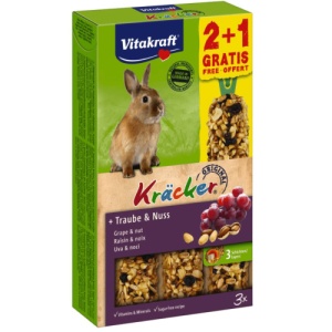 Vitakraft Baton Kracker Nuci, suplimente iepuri, 112G + 56G Gratis