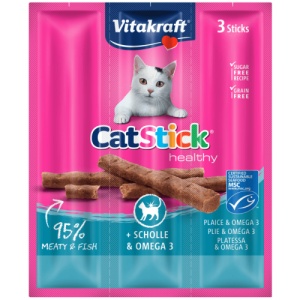 Vitakraft Cat Sticks Cambula si Omega, recompense pisici, 3 Bucati/18g