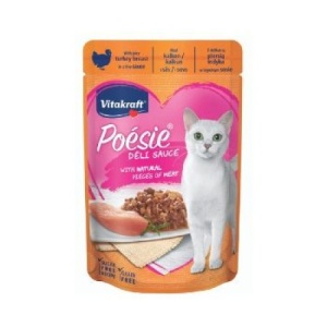Vitakraft Poesie Plic Piept Curcan in Sos, hrana umeda pisici, 85G