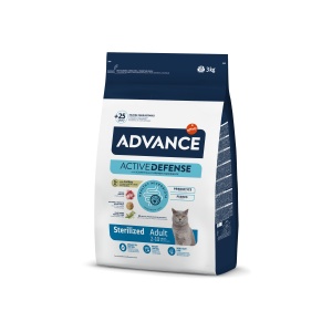 Advance Cat Adult Sterilizat Curcan și Orz, hrana uscata pisici, 3KG