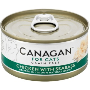 Canagan Cat Pui si Biban, hrana umeda pisici, 75G