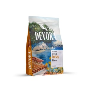 Devora Starter Si Junior Grain Free Curcan si Peste Marin, hrana uscata caini, 4KG