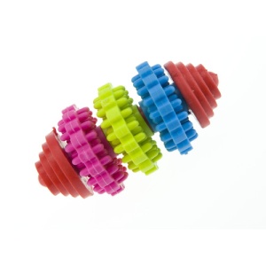 Jucarie pentru caini gantera cu inele Enjoy, 7.5 cm
