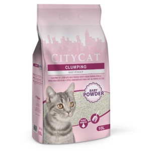 Nisip pentru pisici City Cat Clump White B Powder, nisip igienic pisici, 10L/8,5 kg