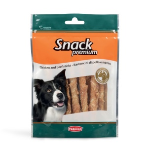 Padovan Snack Premium cu Pui si Vita, recompense caini, 100G