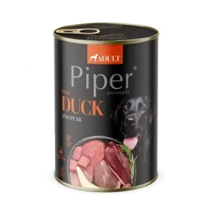 PIPER DOG- Carne de rata si pere, hrana umeda caini, 800G