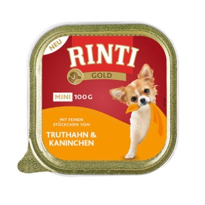 Rinti Gold Mini cu Curcan si Iepure, hrana umeda caini, 100G
