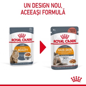 Royal Canin Hair&Skin Care Adult, hrana umeda pisica, piele si blana (in aspic), 12 x 85G - Img 5