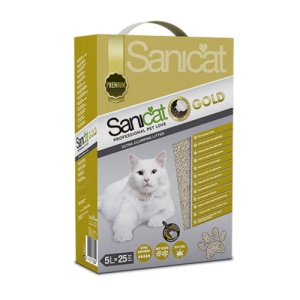 Sanicat Nisip Gold Baby Powder, nisip igienic pisici, 5L
