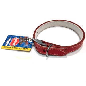 Zgarda din piele Enjoy HQ L Rosu, 20x470mm