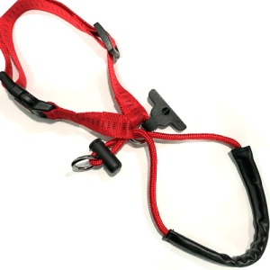 Zgarda rosie cu botnita din nylon pentru caini Enjoy, 35-50 cm