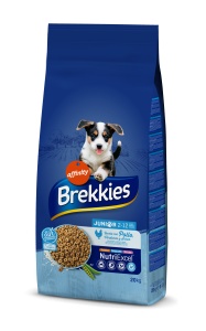 Brekkies Junior, Pui legume și orez, hrana uscata pentru caini, 20Kg