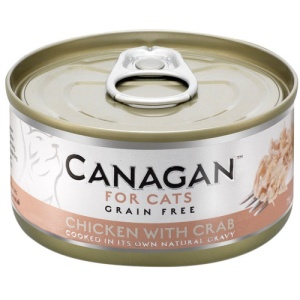 Canagan Cat Pui si Crab, hrana umeda pisici, 75G