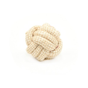 Jucarie pentru caini minge din sfoara impletita Enjoy, 7.5 cm