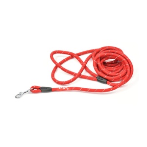Lesa rosie sport reflectorizanta pentru caini Enjoy, 1.0x120 cm
