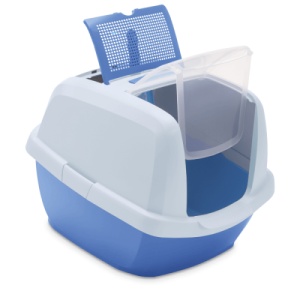 Litiera pentru pisici Maddy Junior Blue, 60.5x41x45.5cm