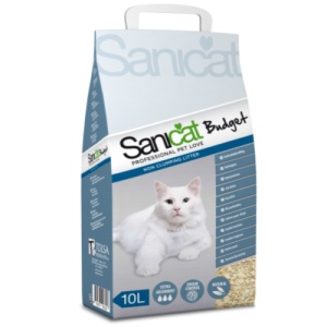 Nisip pentru litiera Sanicat Budget, nisip igienic pisici, 10L