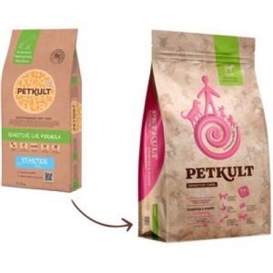 Petkult Sensitive Starter & Puppy Miel si Orez, hrana uscata caini, 1KG