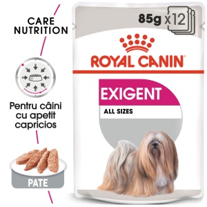 Royal Canin Exigent Adult, hrana umeda caine, apetit capricios (pate), 12 x 85G