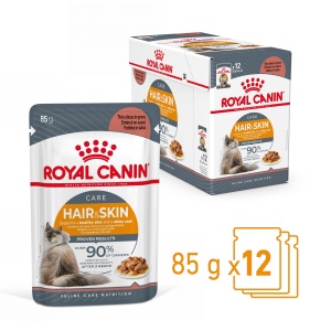Royal Canin Hair&Skin Care Adult, hrana umeda pisica, piele si blana (in aspic), 12 x 85G - Img 2