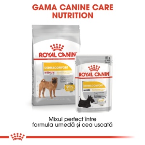 Royal Canin Medium Dermacomfort, hrana uscata caine, prevenirea iritatiilor pielii, 12KG - Img 8